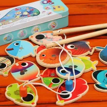 1 комплект оловянный цвет Магнитный двойной полюс рыболовная игрушка ребенок родитель-ребенок интерактивная игра-головоломка