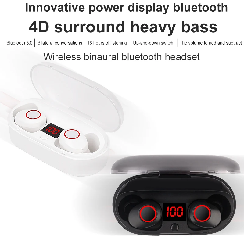 J29 Bluetooth 5,0 наушники-вкладыши Наушники стерео Бас Звук беспроводной Bluetooth наушники с зарядным устройством