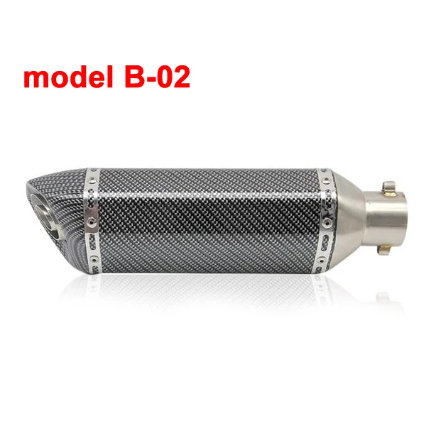 Alconstar-мотоцикл Akrapovic Yoshimura глушитель выхлопной трубы Escape Moto Racing NINJA GSXR600 Z750 TMAX530 MT07 MT09 CBR250 - Цвет: model B-02