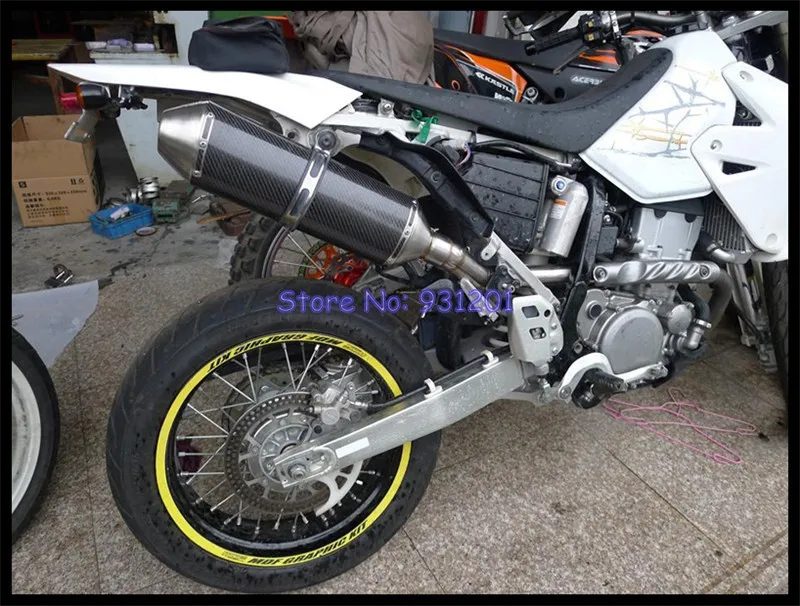 Для Suzuki DRZ400 DRZ 400 DR-Z 400 FMF выхлопная система мотоциклетная средняя Соединительная труба с углеродным волокном глушитель Escape Moto