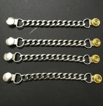 4pcs/set stainless steel Motorcycle Vest Extenders Biker Leather biker Chainmail for Motorcycle Vest jacket biker button buckles 1