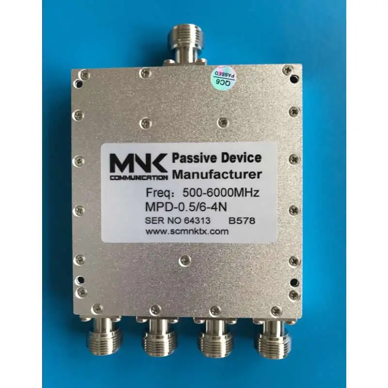 

N head 500-6000M microstrip four power splitter GPS, WIFI power four splitter 0.5-6G one minute four-way, wide frequency