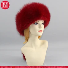 Роскошная женская шапка из лисьего меха, зимняя теплая натуральная шапка из меха лисы, Натуральная овечья кожа, милые женские шляпы высокого качества