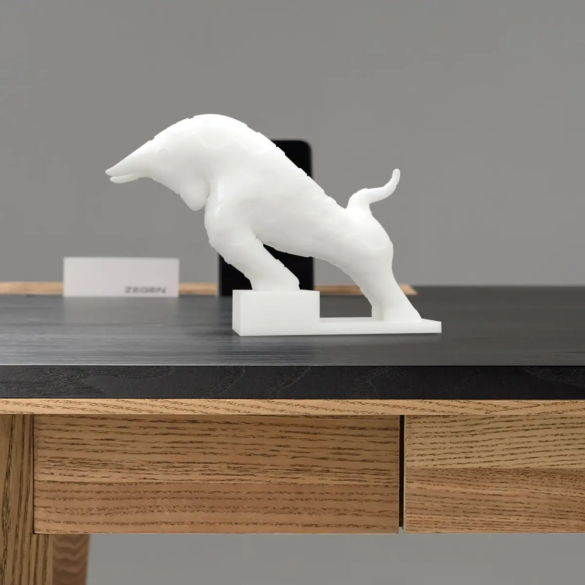 

Tooarts Bull Statue 3D Printed Powerful Bull Sculpture Animal Statue for Indoor Home Decor Crafts Decorative Art Collection