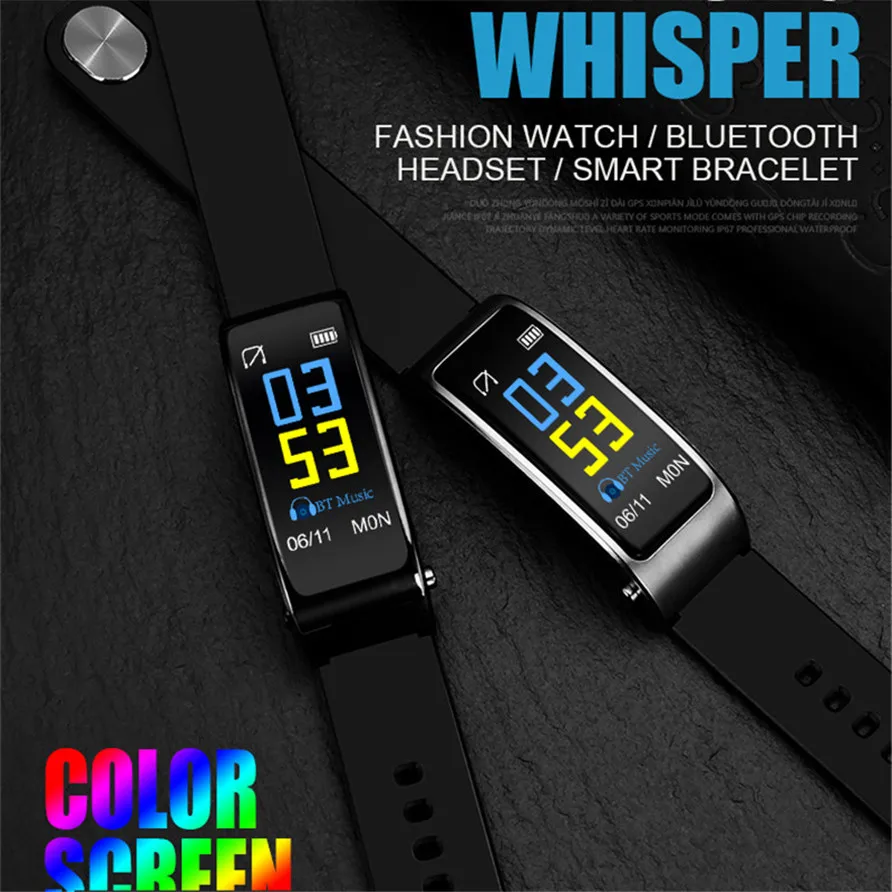 Y3 Color Bluetooth Headset Talk Smart Band Bracelet Heart Rate Monitor Sports Smart Watch Passometer Fitness Tracker Wristband