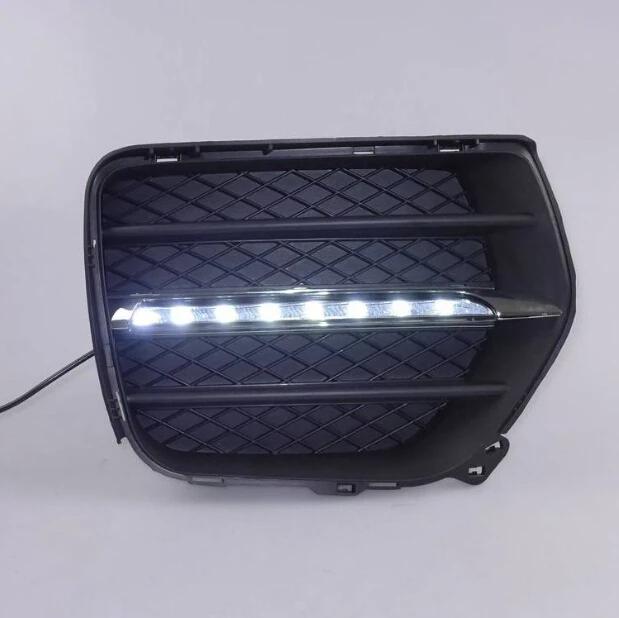 1 комплект светодиодный фонарь дневного света для автомобильных аксессуаров BMW X6 E71 2009 2010 2011 2012 2013 год X 6 передняя противотуманная фара drl бампер светильник
