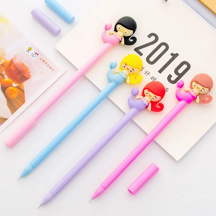 

4pcs/set Gel Pen Creative Cartoon Mermaid Candy Color Kawaii Pens Office Stationary School Supplies