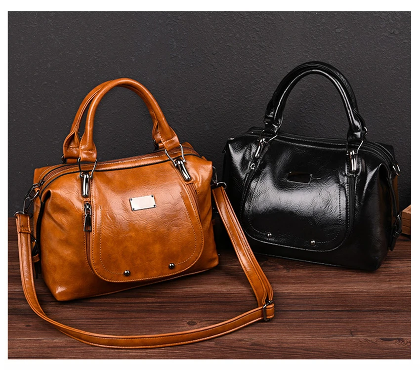 Винтажная женская сумка, масло, воск, кожа, роскошные женские сумки, сумки через плечо для женщин, дизайнерская женская сумка, брендовые сумки на плечо
