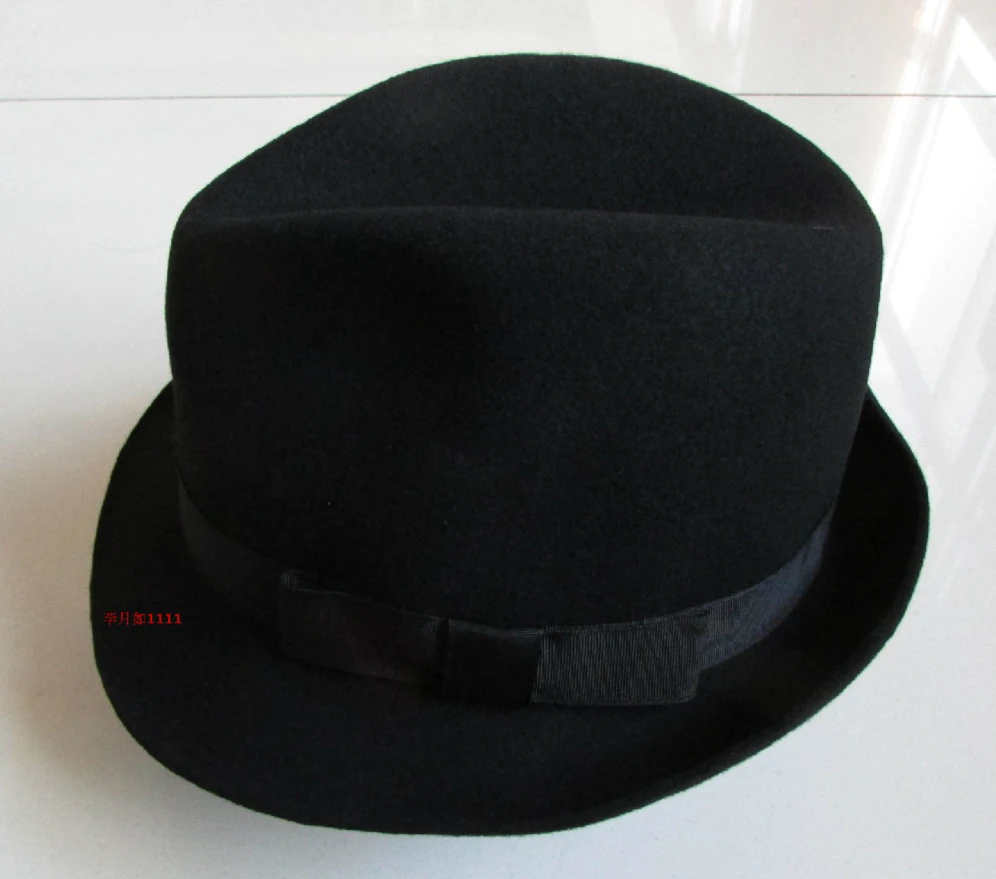 Специальная фетровая шляпа Мужские фетровые шляпы с поясом женские винтажные шляпы Трилби шерстяная фетровая теплая джазовая шляпа шерстяная шляпа с широкими полями B-8136