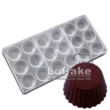 Хорошее качество 18 полостей рифленый цилиндр Форма Шоколад ПК поликарбоната Мыло Плесень Для Приготовления Пищи backen выпечки инструменты