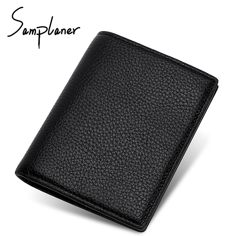 

Casual Litchi Pattern Short Men Wallets Soft Leather Thin Men's Wallet Small Man Card Holder PU Slim Male Dollar Price Purse