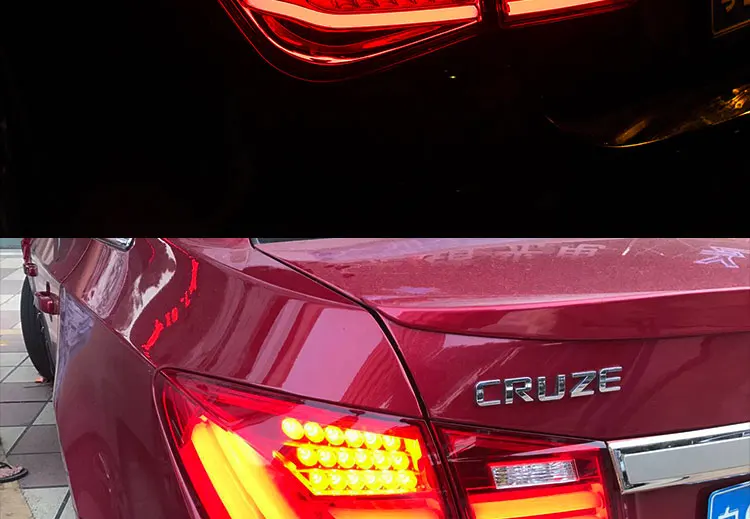 Автомобильный Стайлинг для Cruze задние фары 2009- Cruze светодиодный задний фонарь GLK задний фонарь DRL+ сигнал поворота+ тормоз+ обратный автомобильный аксессуар