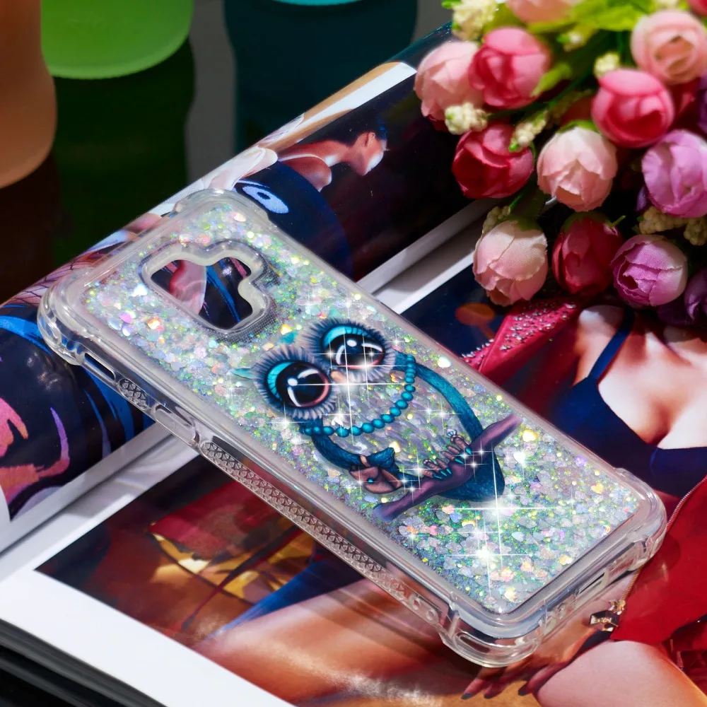 Мягкий 3D Жидкий чехол для Samsung Galaxy A6 2018 A600F/Galxy S9 S10e S10 Plus J4 J6 Funda Hoesjes|Бамперы| |