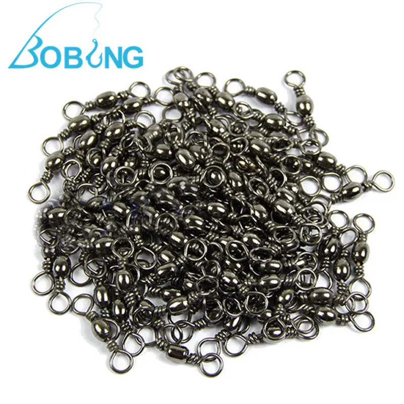 

100pcs/lot Ball Bearing Swivel Solid Rings Stainless Steel Fishing Connector #8 Ocean Boat Fishing Hook Tackle Accessories Tools