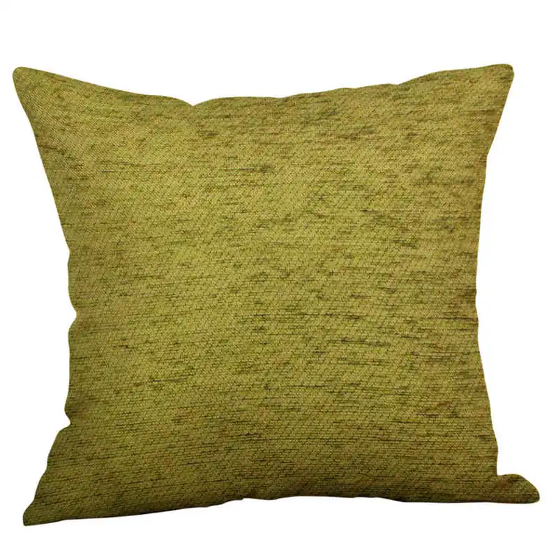 Green Lime Natural Cream Cotton Linen Pillow Case Sofa 4545 Cover pillow covers decorative embroidered Home Decor #3o11#f (3)