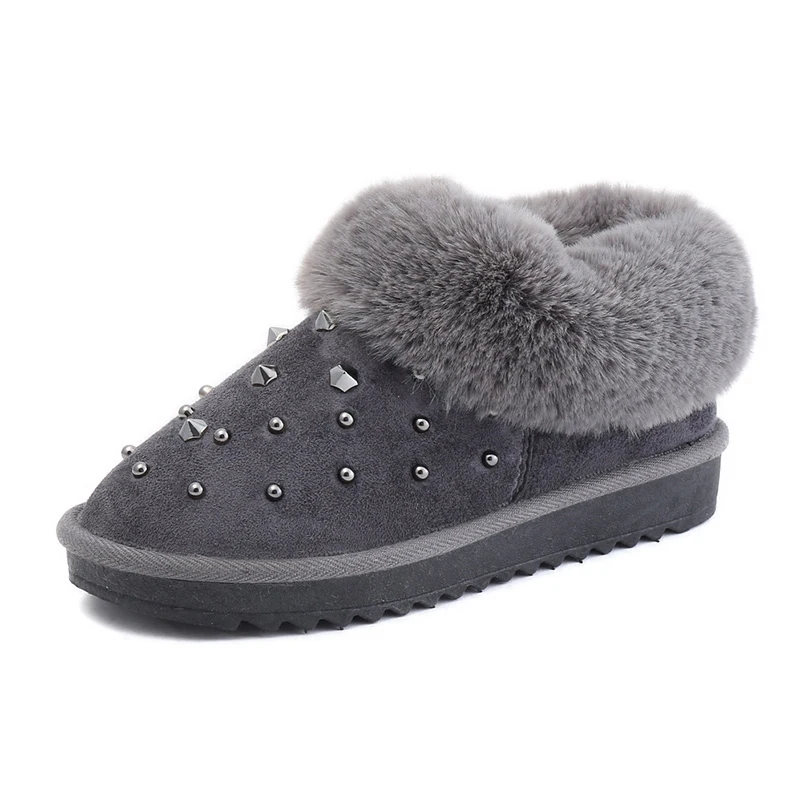 Luxury 2018 Winter Comfortable Warm Velvet Practical Flat Bottomed Martin Boots Simple And Elegant Working Womens | Обувь