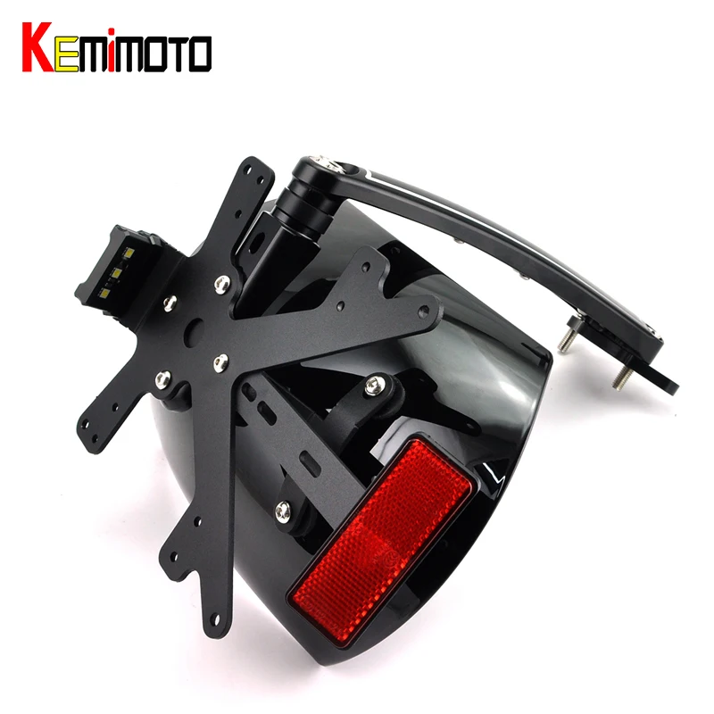 

KEMiMOTO Motorcycle Splash Guard Rear Fender Bracket mudguard with LED License plate For BMW R1200 R NINE T 2014 2015 2016 2017