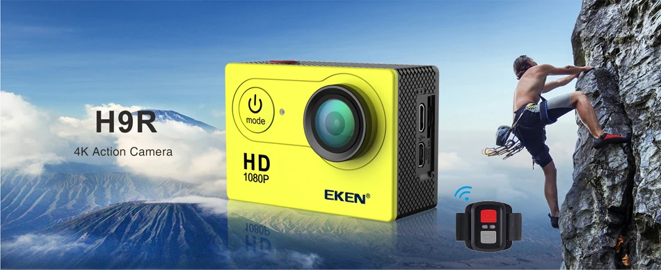 Экшн-камера eken H9R/H9 Ultra HD 4 K/30fps WiFi 2," 170D Водонепроницаемая камера для подводной съемки на шлеме Спортивная камера s