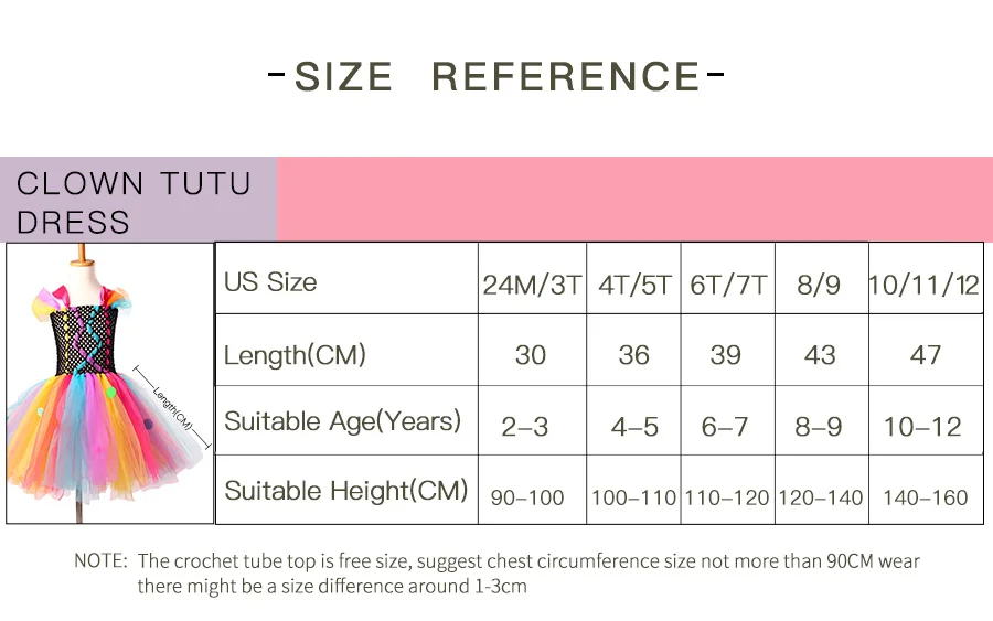 Girls Rainbow Fancy Halloween Tutu Dress Princess Handmade Multi Coloured Tulle Clothing Children Cosplay Clown Pageant Costume (16)