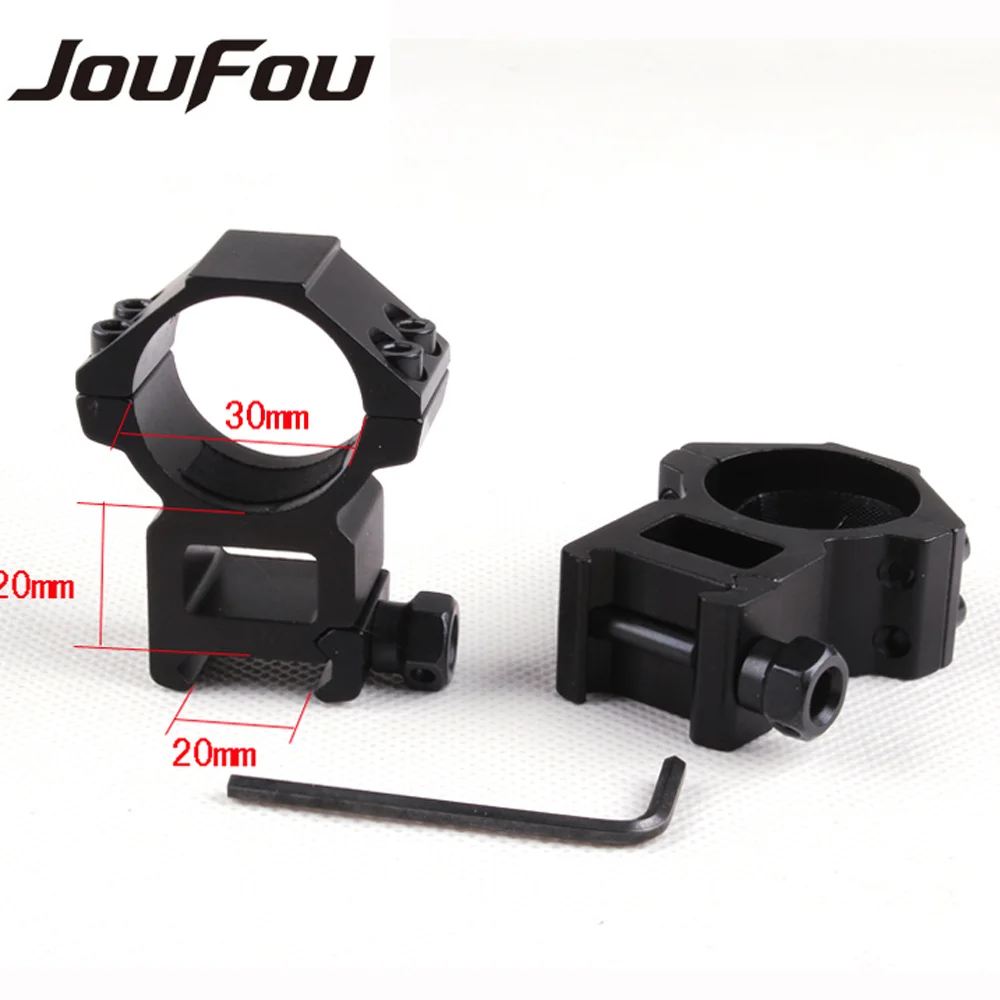 JouFou 2PCs font b Hunting b font Accessories 20mm Dovetail Rifle Scope Mount High Wide Picatinny