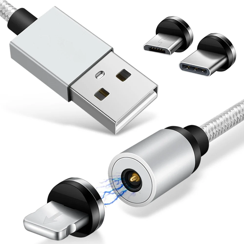 Магнитный USB зарядный кабель для Lv iphone 8 Plus Xs Max Candyeic Micro Usb Type C Быстрая зарядка Samsung