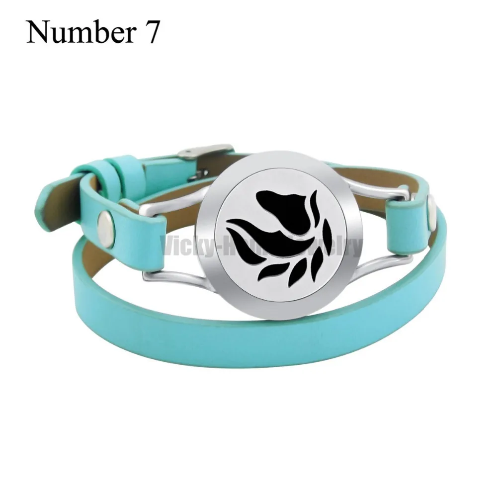 ZP-BS090-7 Diffuser Leather Locket Bracelet_