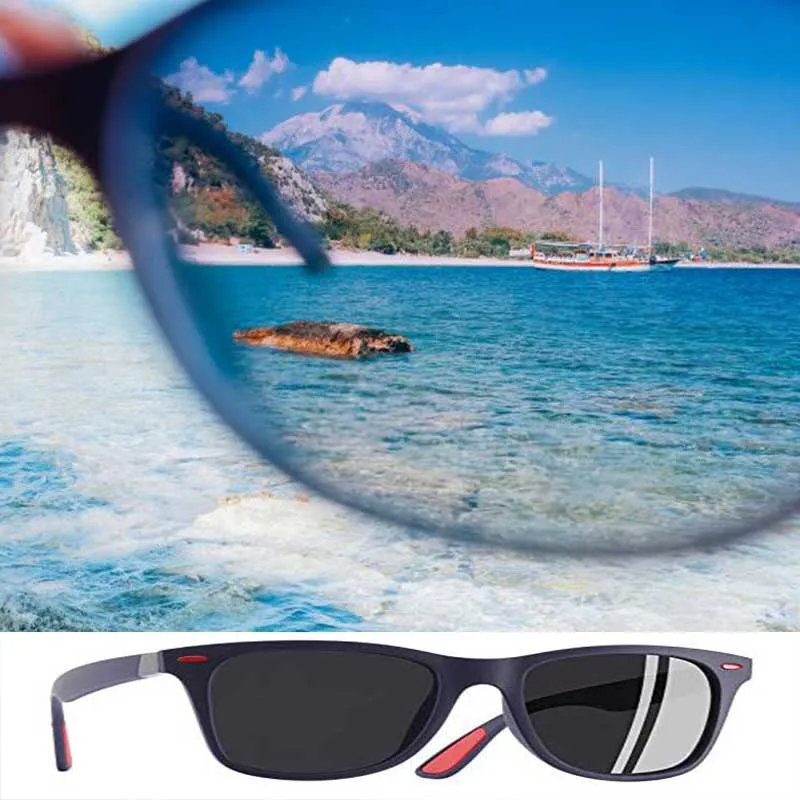 

Ultralight TR90 Polarized Sunglasses Men Women Driving Square Style Sun Glasses Male Goggle UV400 Gafas De Sol
