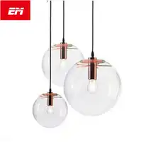 Modern led pendant light American Industrial Vintage Creative Retro Loft Pendant Light Glass Bedside Lamp E27 Indoor ZDD0030