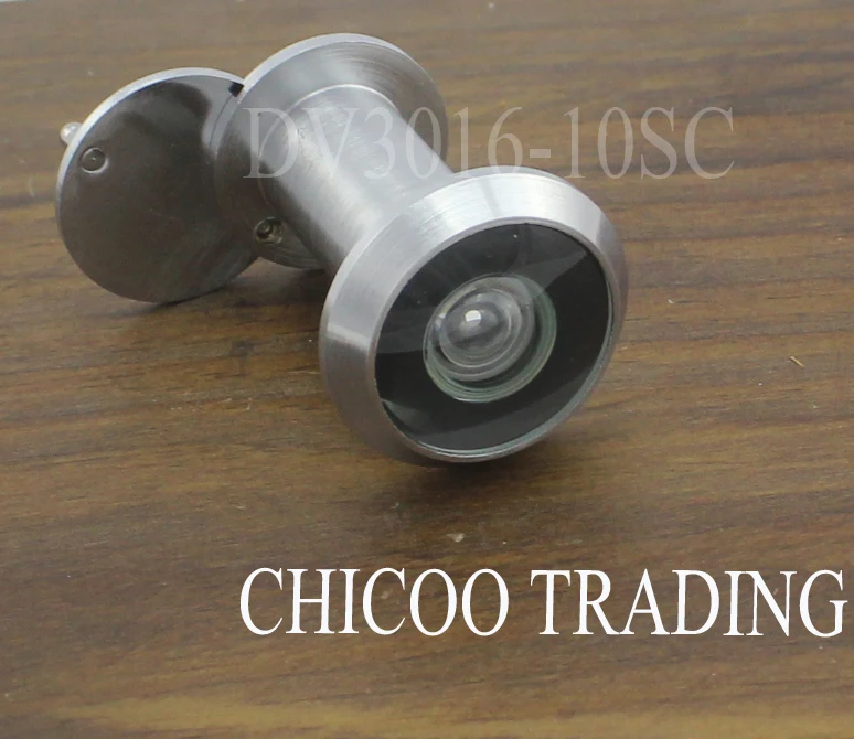 

Deluxe 200 Degree Brass Wide Angle Peephole Door Viewer Door Spyphole Viewer with Glass Lens Satin Chrome Finish