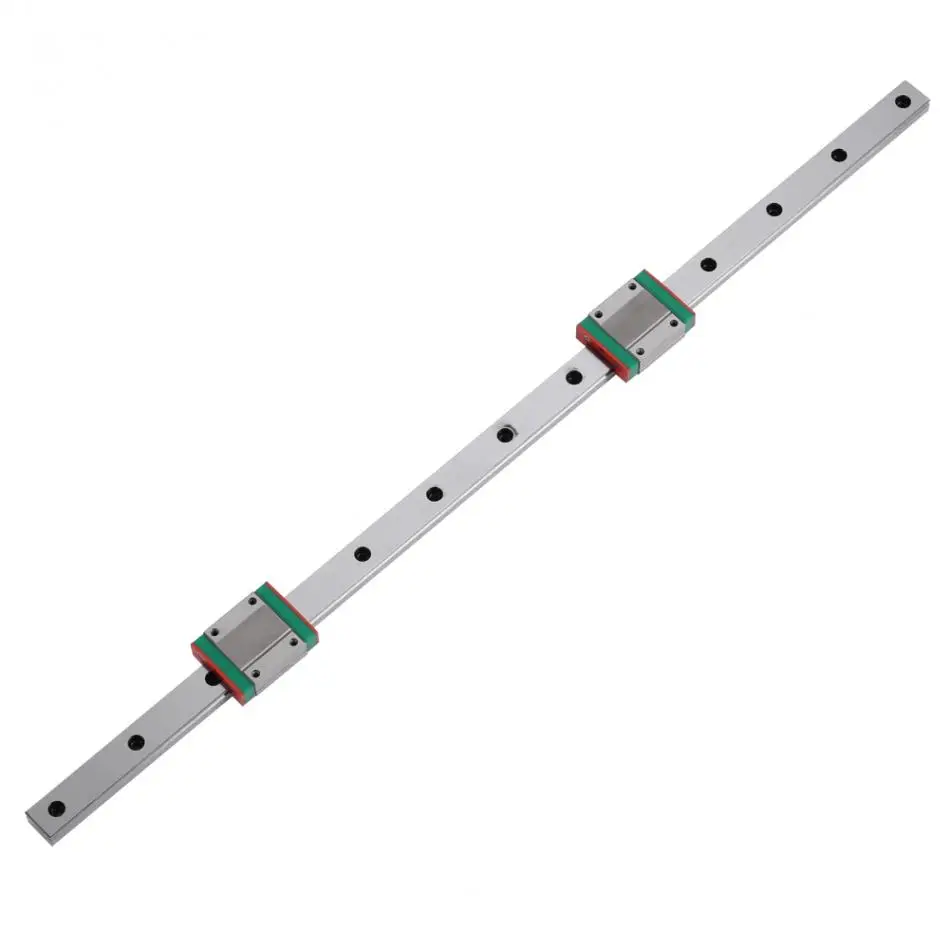 

1pc Miniature Linear Sliding Guide Rails & 2 Block Set High Precision Silver 500mm
