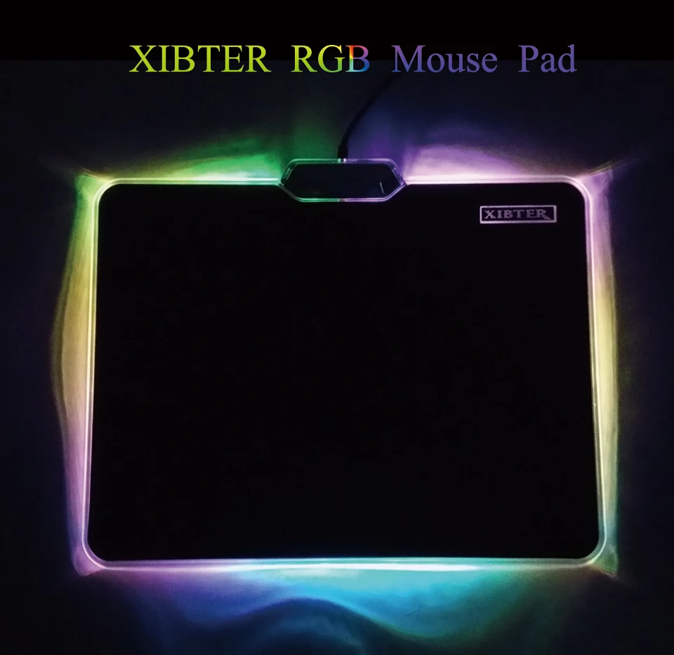 XIBTER новые продукты рекомендуют RGB игровой светильник коврик для мыши, 310*240 мм может быть семь цветов цикл также может быть зафиксирован в монохромном