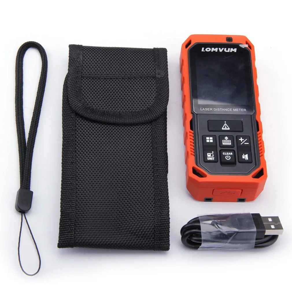

Lomvum 40m Handheld Laser Distance Meter Rangefinders Diastimeter Area Volume Angle Automatic Calibration Range Finder Hunting