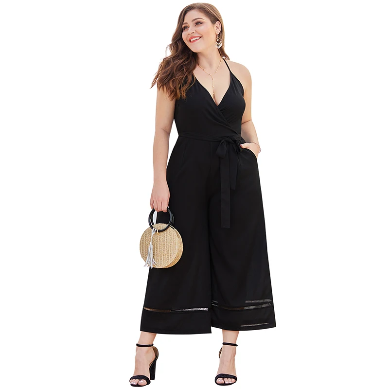Diwish Women Black Jumpsuit Sexy Deep V Neck Jumpsuits Wide Leg Backless Rompers Womens Jumpsuit Holiday Casual Plus Size XL-4XL Diwish Women Black Jumpsuit Sexy Deep V Neck Jumpsuits Wide Leg Backless Rompers Womens Jumpsuit Holiday Casual Plus Size XL-4XL
