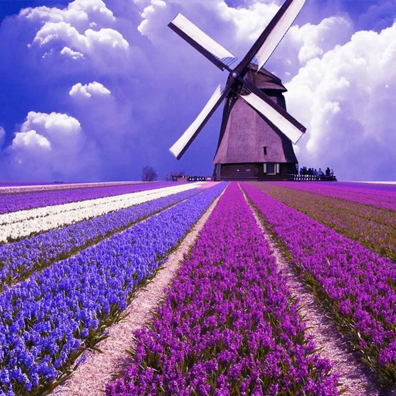 

100% Full 5D Diy Daimond Painting Lavender Field 3D Diamond Painting Square/Round Rhinestone Diamand Painting Embroidery Carton