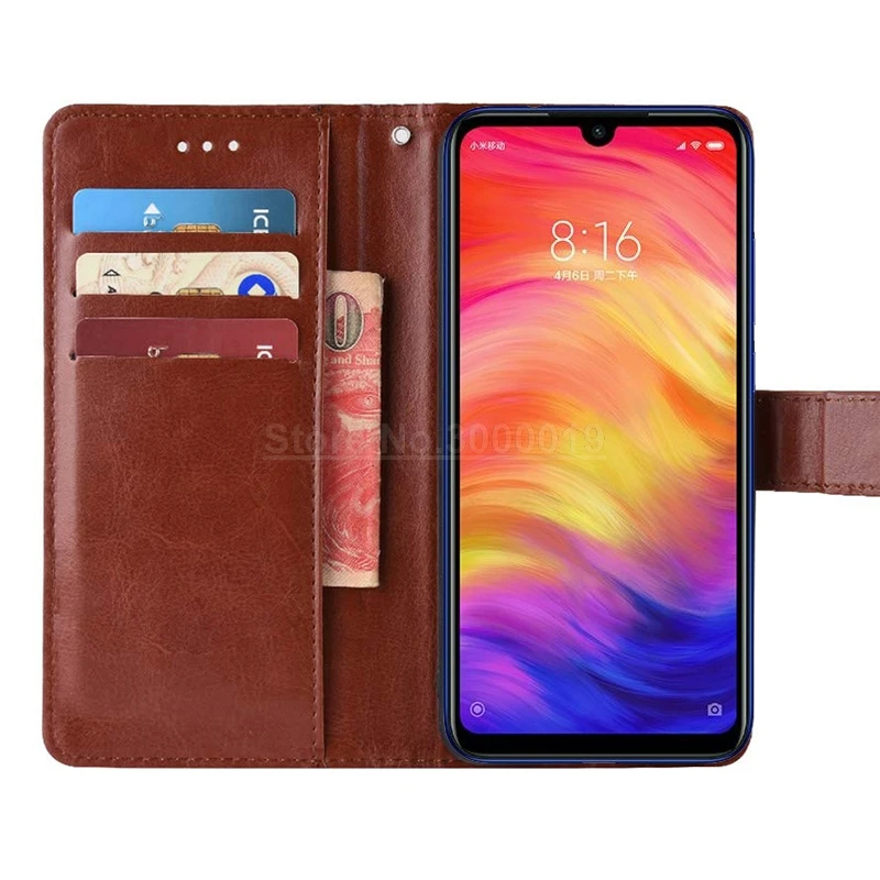 حالة Xiaomi Redmi 7 حالة Redmi 7 حالة فليب محفظة من جلد pu الغطاء الخلفي حقيبة لهاتف Xiaomi Redmi 7 Redmi7 ملاحظة 7 Note7