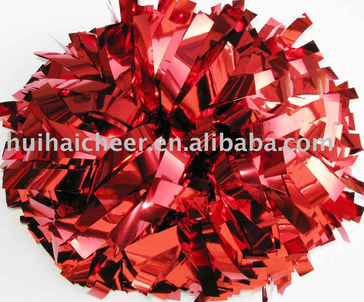 metallic red cheerleading pom poms on Alibaba Group