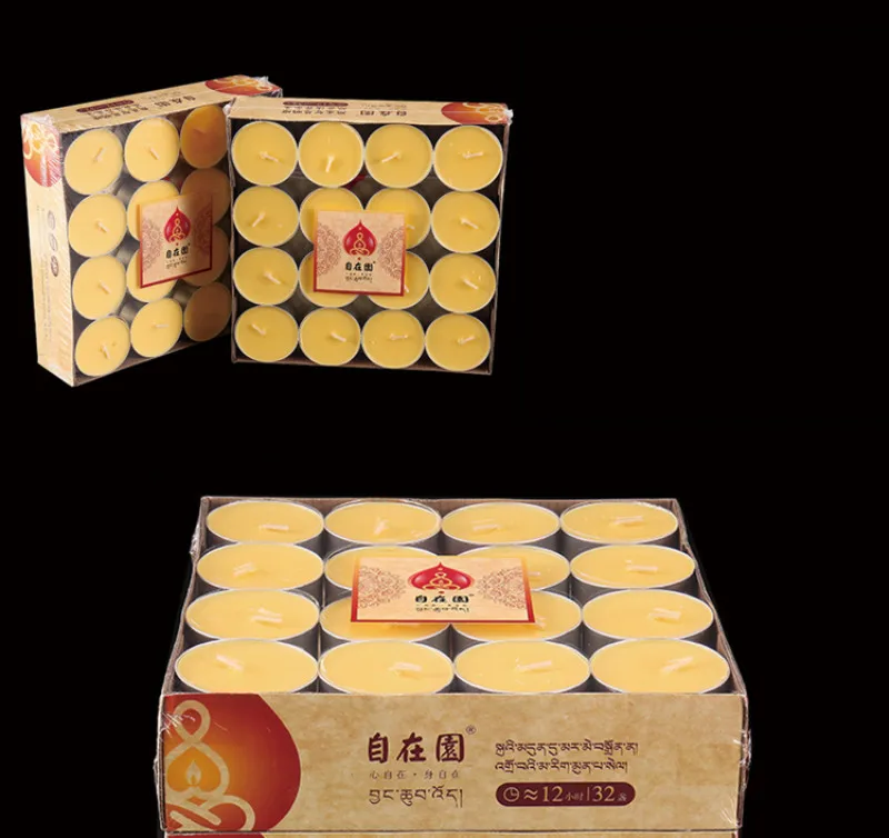 12 hours burning 32 pieces butter candles1