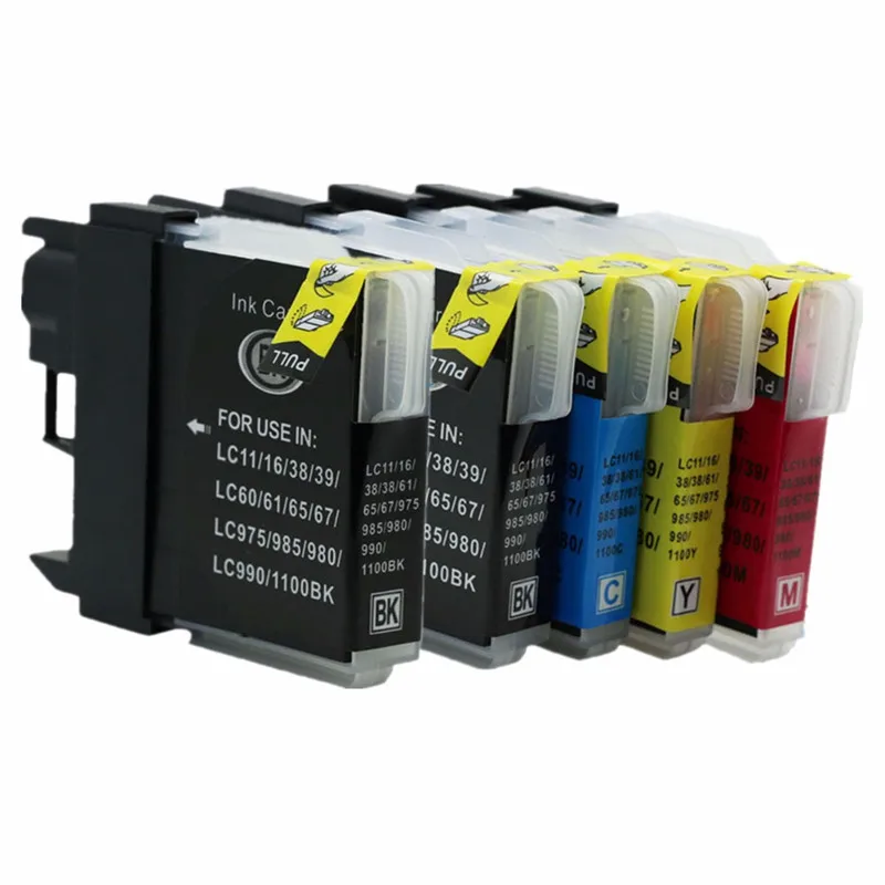 LC980/990 LC 980 990 LC980 LC990 LC-980 LC-990 сменный картридж для принтера для MFC255CW MFC-257CW MFC-J270W MFC-290C - Цвет: 1 Set 1 Black
