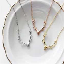 Bigsweety новые модные женские рога оленя рога ожерелье ювелирные изделия простой элегантный Рог ожерелье рога крошечный милое ожерелье