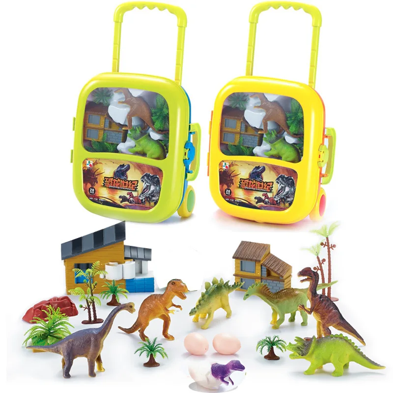 

Simulated dinosaur toy model set pretend Play kids simulation kitchen toys cash register suitcase dinosaur Kids educational toy
