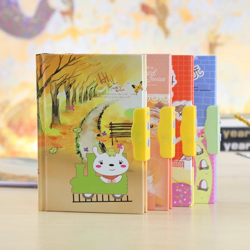 

Gift w16 With Lock Code n46 n26 Diary Private Secret Notepad Supplies Student Supply Creative Cute Notebook Diary