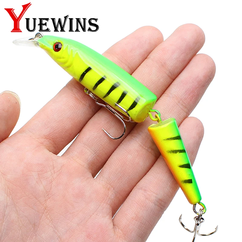 

Yuewins Jointed Fishing Lure 10.5cm 9g Minnow Hard Bait Artificial Crankbaits pesca Wobblers for Pike Swimbait Carp Fishing QA6