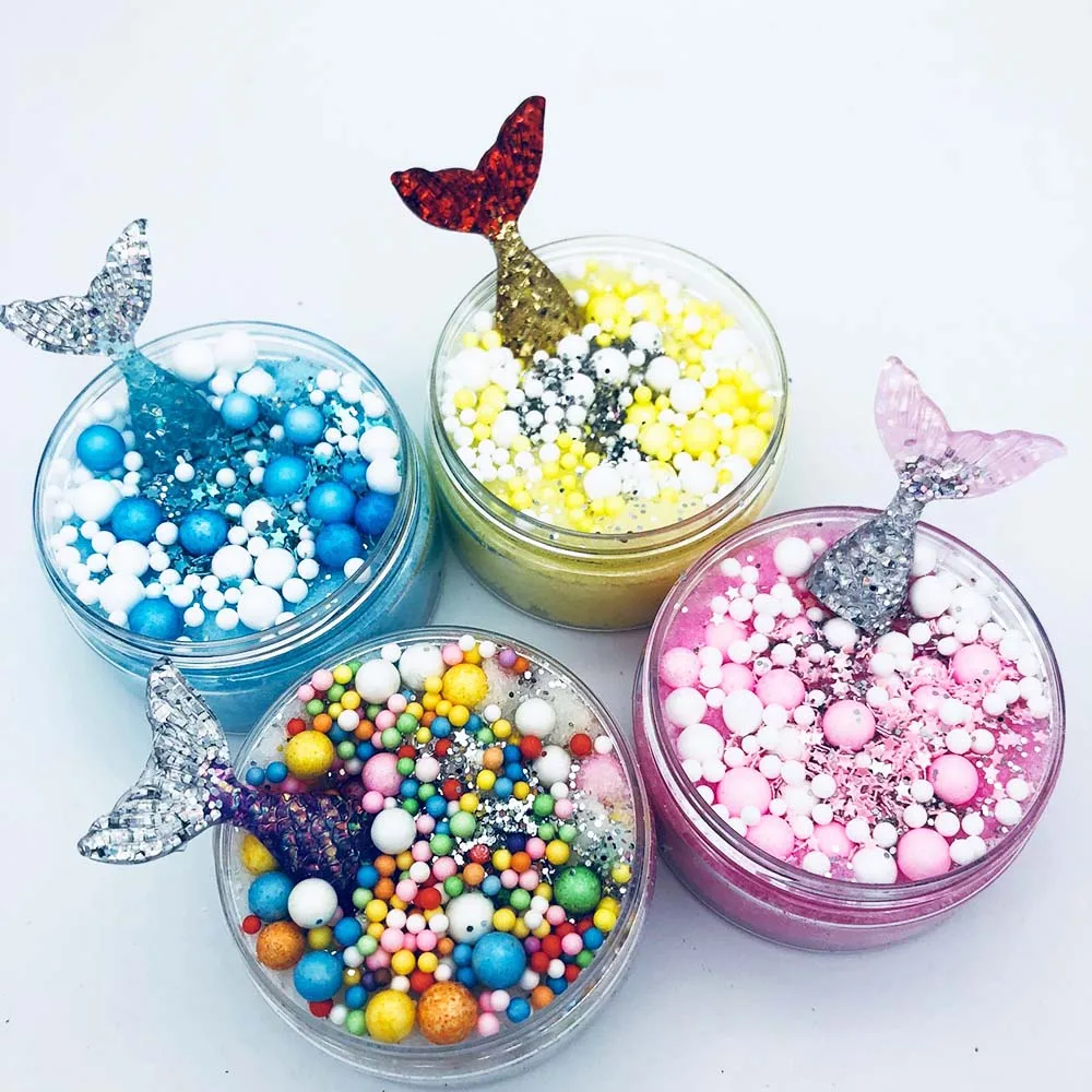 100ml Slime fluffy Education Craft Toy Mermaid Mixing slip