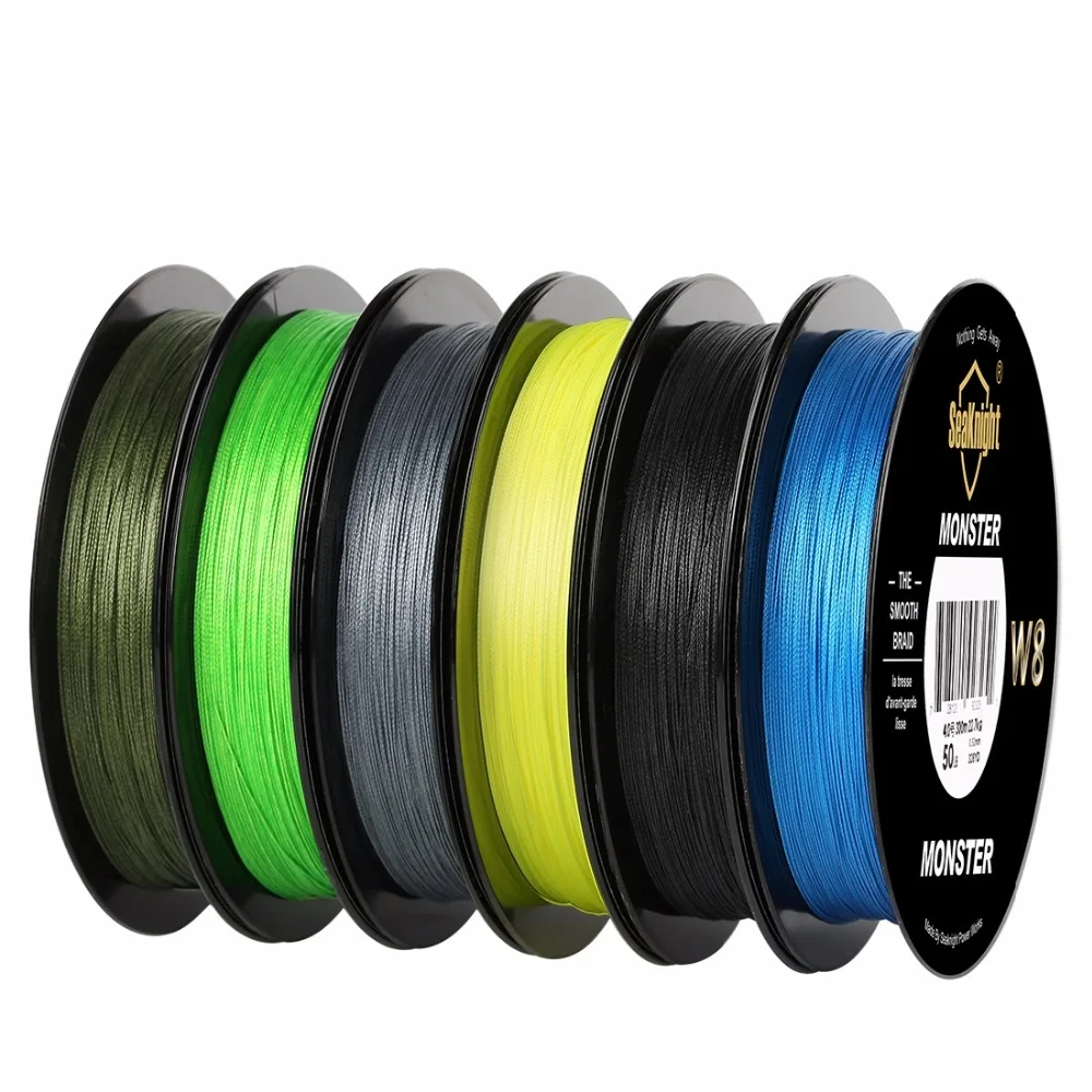 SeaKnight MONSTER W8 Fishing Line 300M 8 Strands Braided PE Line 15 20 30 40 50 80 100LB