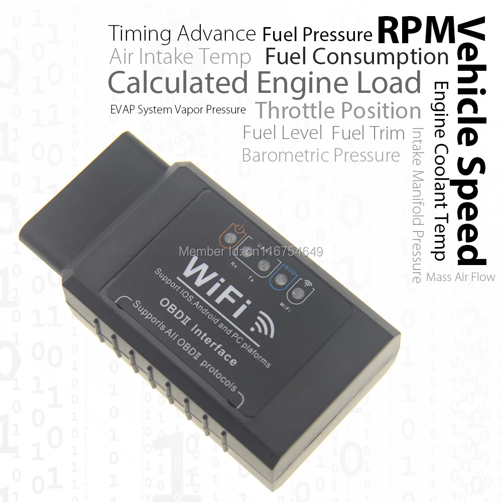 PIC18F25K80 Wifi ELM327 считыватель кодов OBD адаптер для Android iOS PC OBD2 диагностический инструмент ELM 327 V1.5 Wi-Fi для Mercedes Volvo VAG