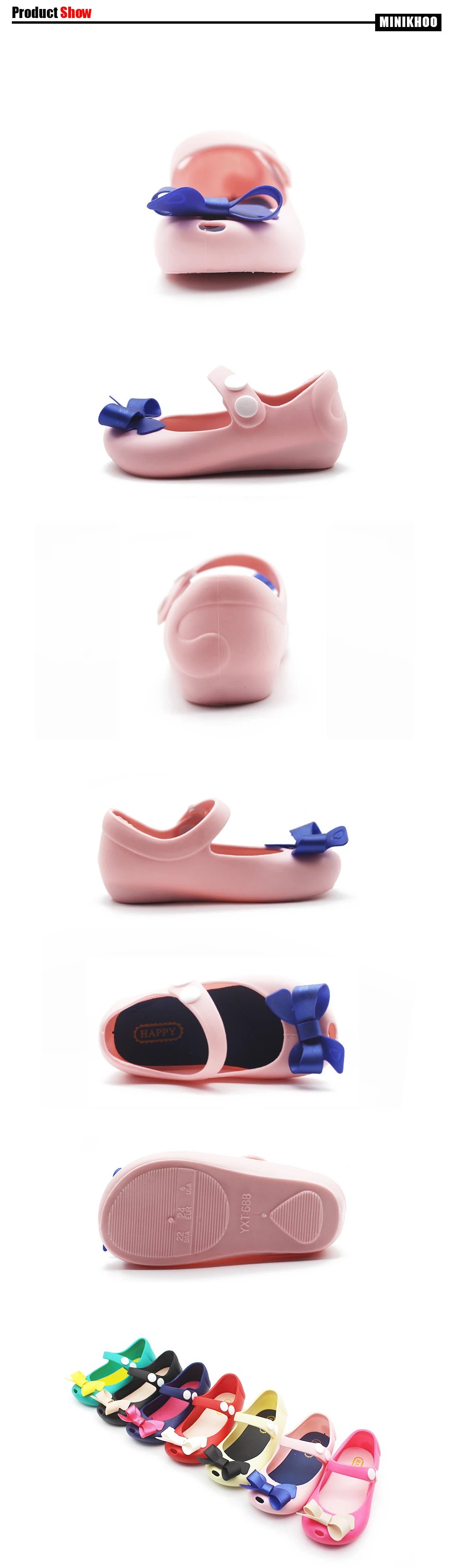 Мини Мелисса новое мини-маленькая бабочка прозрачная обувь с бантом-бабочкой мягкая подошва голова рыбы сандалии для девочек Детская