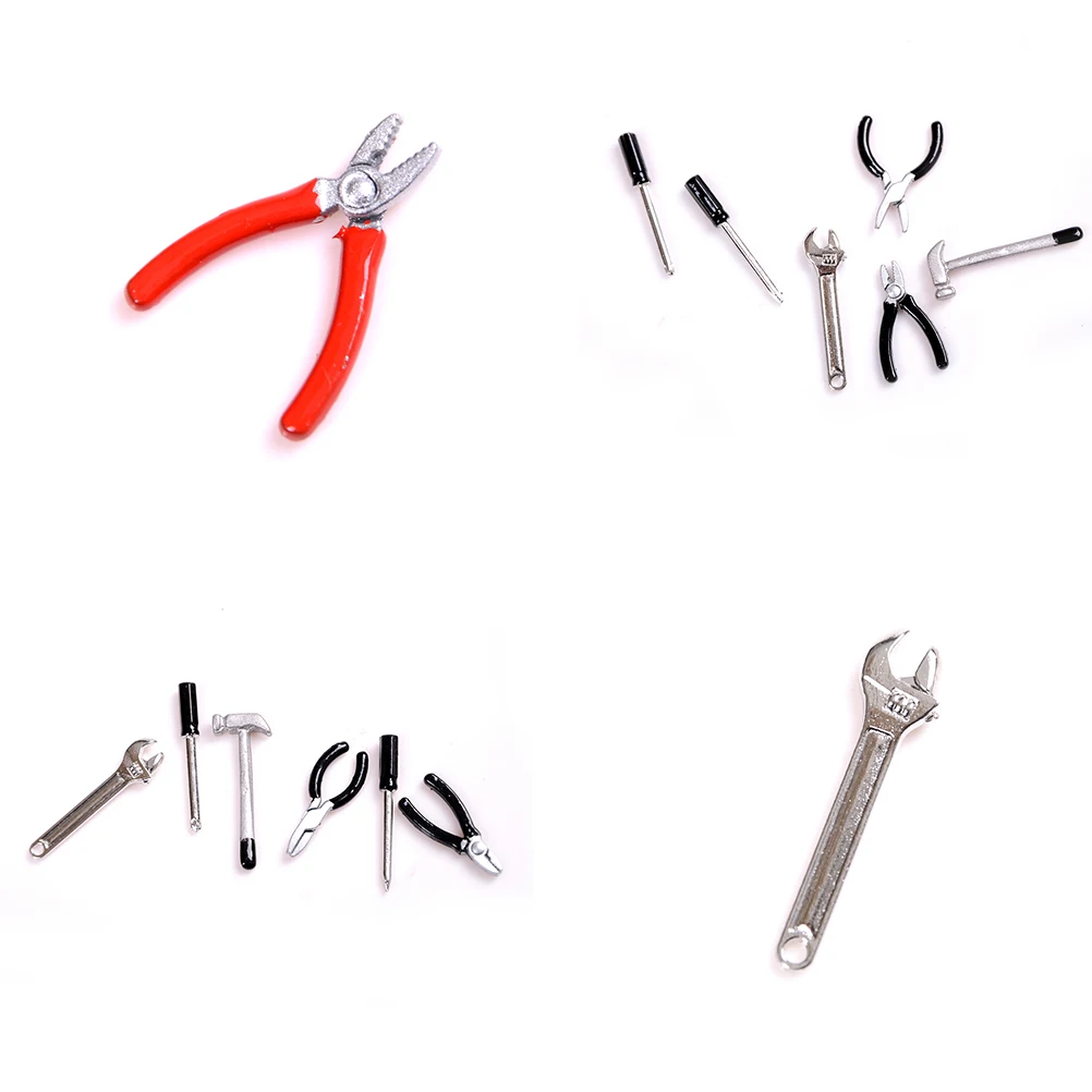 NEW 6PCS/Set Dollhouse Scale Miniature Metal Hand Tools Sets New 1/12 Dolls House Accessories Furniture Toys