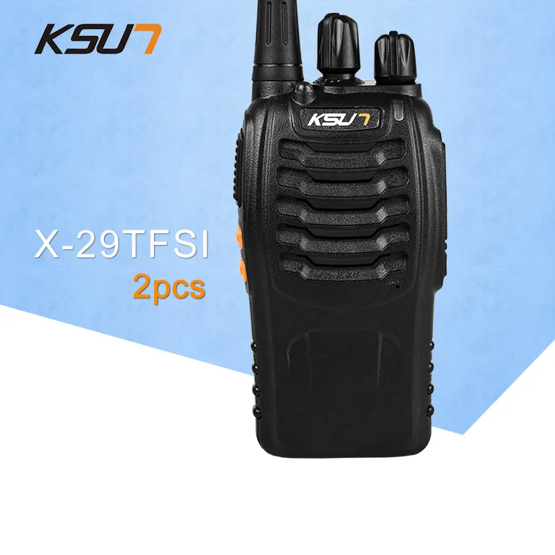 

2 PCS KSUN X-29TFSI Walkie Talkie 5W Handheld Pofung UHF 5W 400-470MHz 16CH Two way Portable CB Radio
