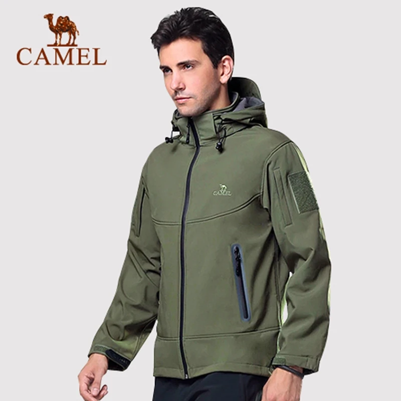 CAMEL Наружная Мужская Флисовая Куртка из полиэстера для кемпинга походов