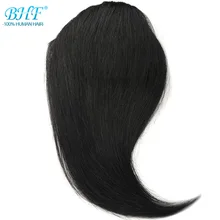 Bhf человеческие накладная челка 8 дюймов до 12 дюймов прямые длинные Россия Remy 3 клип в накладка с прической натуральные человеческие волосы
